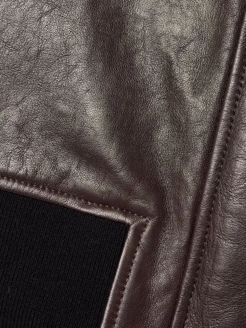 Khaite Shelman Leather Bomber Jacket | Thumbnail 4 Khaite Shelman Leather Bomber Jacket | Thumbnail 4