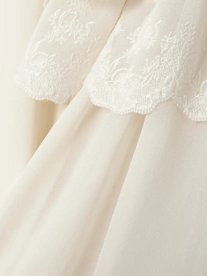 Chloé Ruffled Broderie Anglaise-trimmed Silk-georgette Blouse | Thumbnail 5