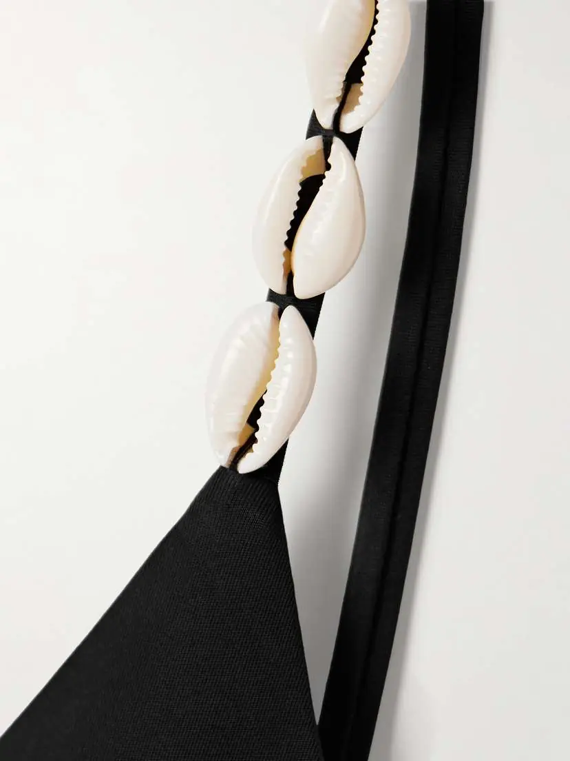 SARA CRISTINA Cowries Embellished Triangle Bikini | Thumbnail 4 SARA CRISTINA Cowries Embellished Triangle Bikini | Thumbnail 4