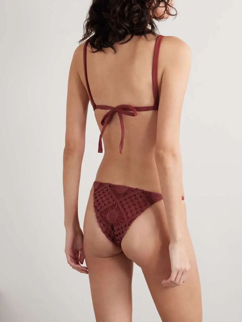 SARA CRISTINA Sun Crocheted Cotton Triangle Bikini | Thumbnail 3 SARA CRISTINA Sun Crocheted Cotton Triangle Bikini | Thumbnail 3