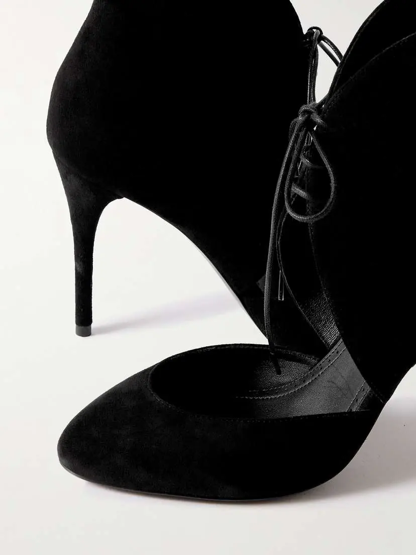 Alaïa Cutout Suede Ankle Boots | Thumbnail 4 Alaïa Cutout Suede Ankle Boots | Thumbnail 4