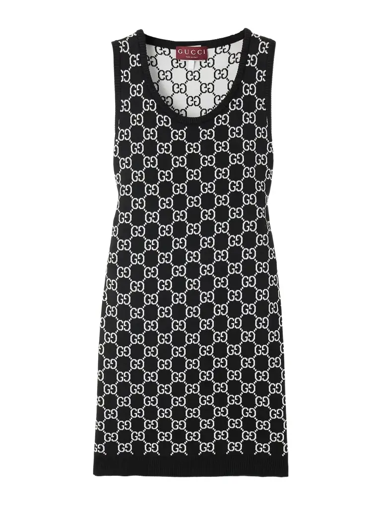 Gucci Reversible Logo-jacquard Wool-blend Mini Dress | Image 1 Gucci Reversible Logo-jacquard Wool-blend Mini Dress | Image 1