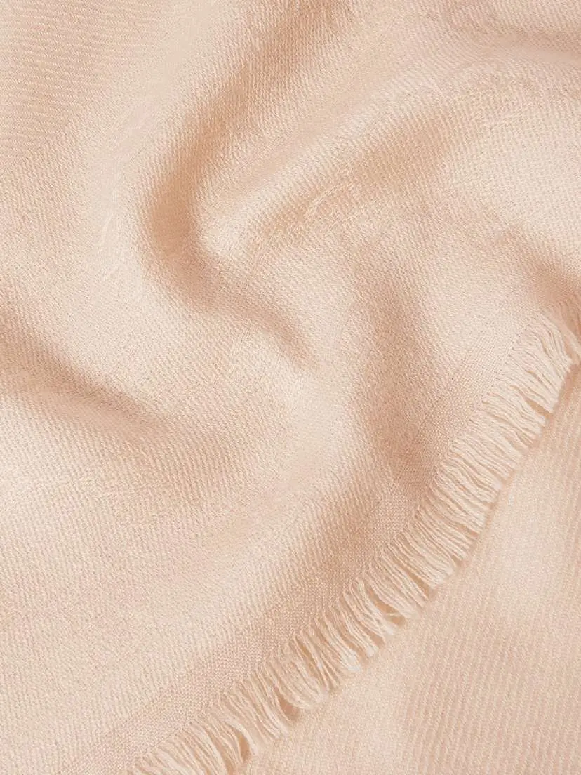 Gucci Frayed Wool And Silk-blend Jacquard Scarf | Thumbnail 3