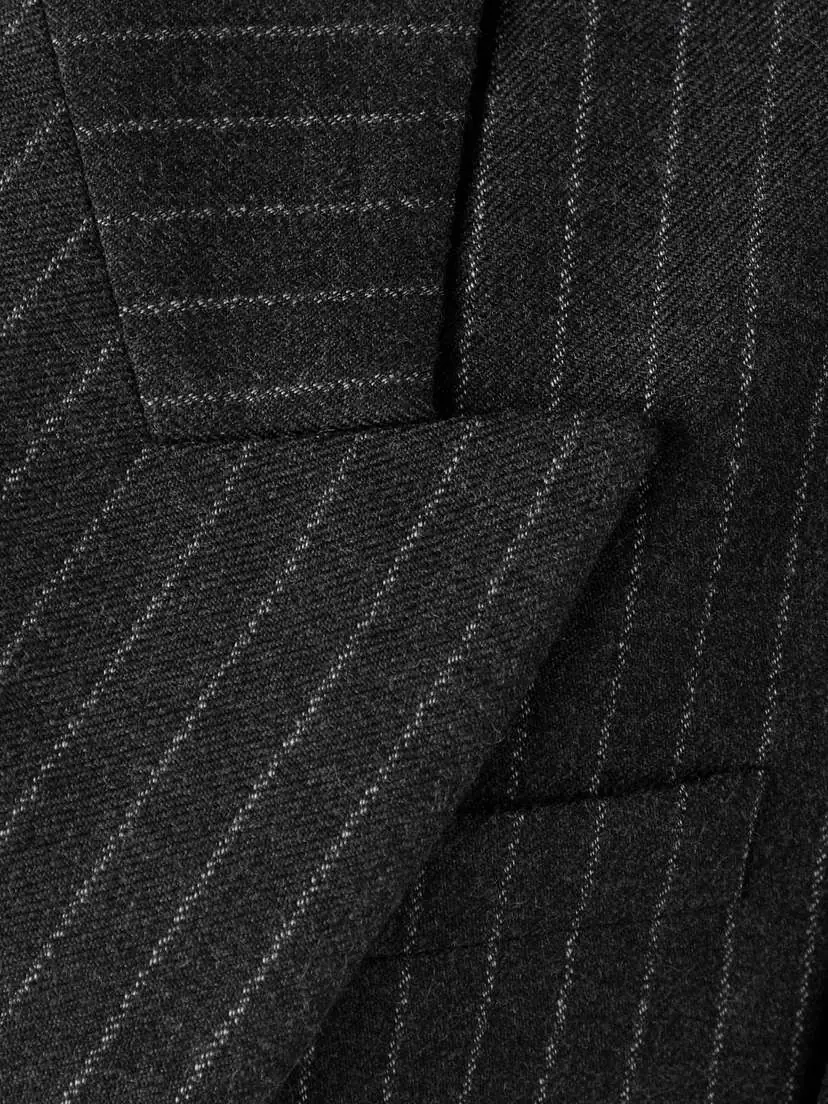 Saint Laurent Oversized Double-breasted Pinstriped Wool-flannel Blazer | Thumbnail 5 Saint Laurent Oversized Double-breasted Pinstriped Wool-flannel Blazer | Thumbnail 5