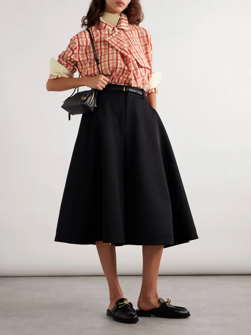 Bottega Veneta Draped Checked Cotton-seersucker Blouse | Thumbnail 2 Bottega Veneta Draped Checked Cotton-seersucker Blouse | Thumbnail 2