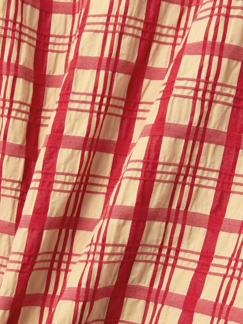Bottega Veneta Draped Checked Cotton-seersucker Blouse | Thumbnail 5 Bottega Veneta Draped Checked Cotton-seersucker Blouse | Thumbnail 5