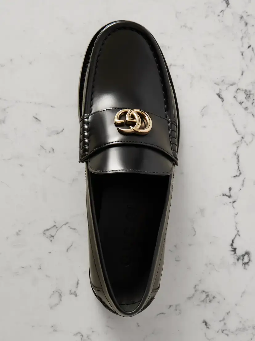 Gucci Marmont Logo-embellished Leather Loafers | Thumbnail 5