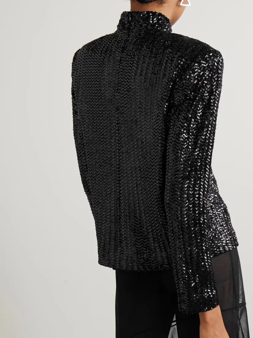 Anine Bing Josephine Sequined Tulle Top | Thumbnail 3 Anine Bing Josephine Sequined Tulle Top | Thumbnail 3