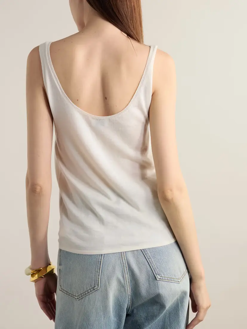 Saint Laurent Wool, Cashmere And Silk-blend Tank Top | Thumbnail 3 Saint Laurent Wool, Cashmere And Silk-blend Tank Top | Thumbnail 3