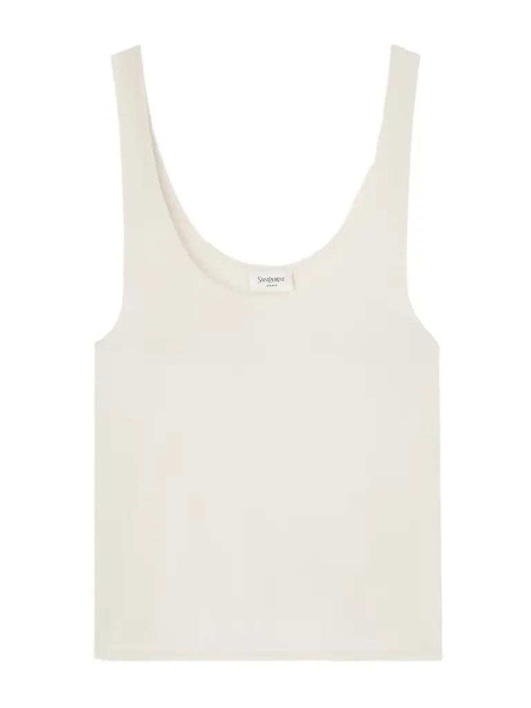Saint Laurent Wool, Cashmere And Silk-blend Tank Top | Thumbnail 1 Saint Laurent Wool, Cashmere And Silk-blend Tank Top | Thumbnail 1