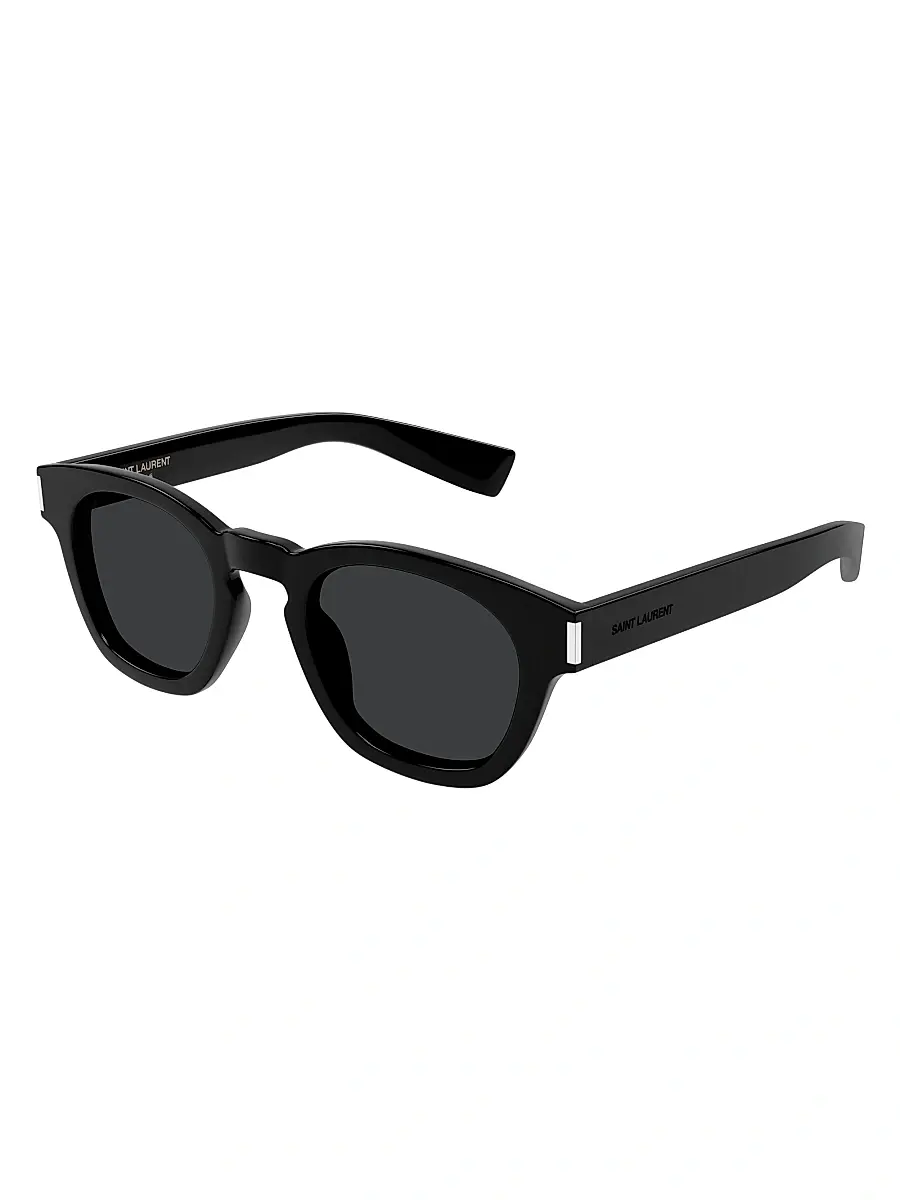 Men's Corner Angle Vintage SL 746 Panthos 48MM Oval Sunglasses - Dark Grey Black Men's Corner Angle Vintage SL 746 Panthos 48MM Oval Sunglasses - Dark Grey Black