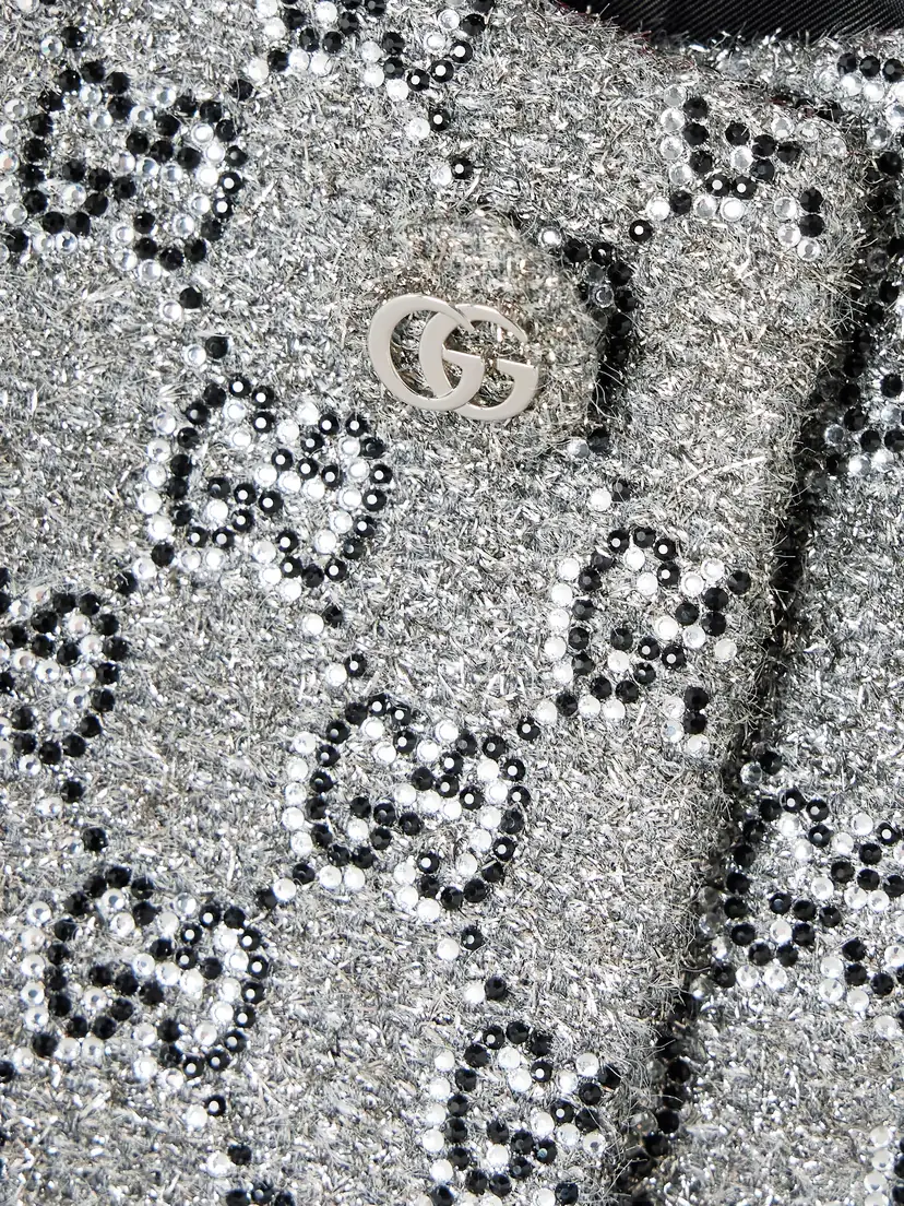 Gucci Crystal-embellished Metallic Tweed Jacket | Thumbnail 4