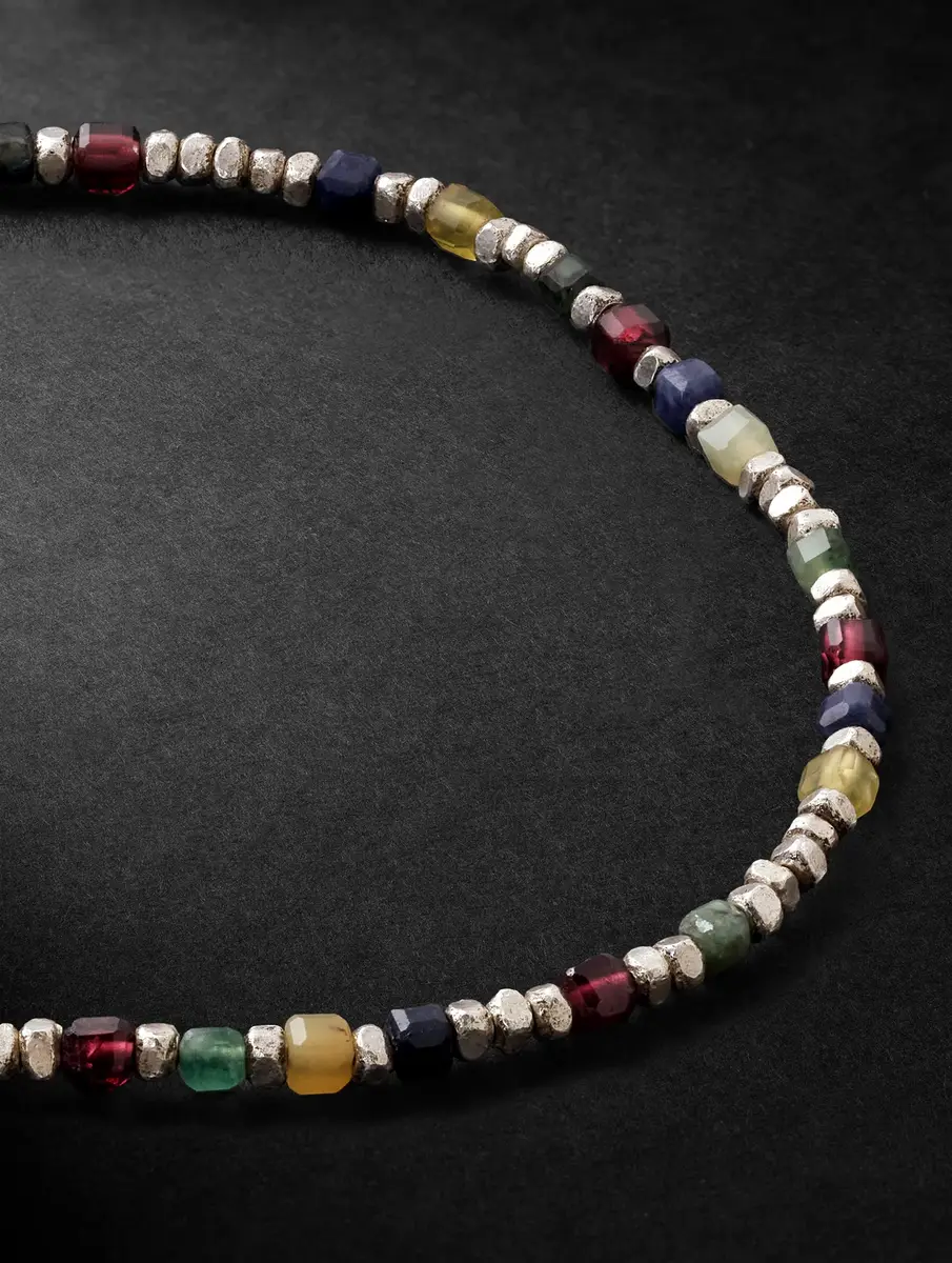 M. COHEN Plaun Sterling Silver Agate Beaded Bracelet - Men | Thumbnail 4 M. COHEN Plaun Sterling Silver Agate Beaded Bracelet - Men | Thumbnail 4