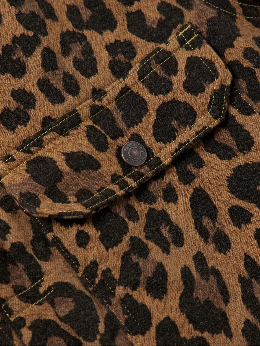 KAPITAL Leopard-Print Brushed Cotton-Blend Twill Jacket - Men | Thumbnail 5