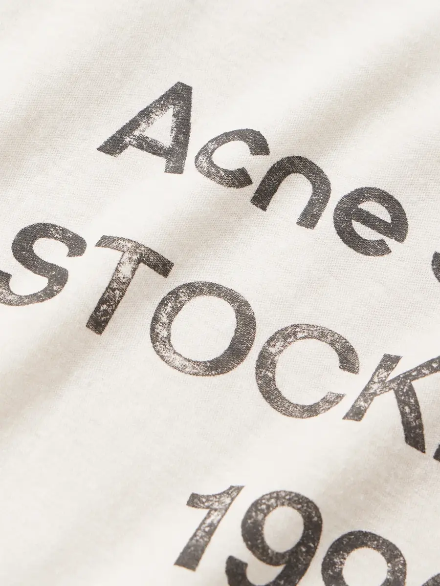 Acne Studios Exford Distressed Logo-Print Cotton-Jersey T-Shirt - Men | Thumbnail 4 Acne Studios Exford Distressed Logo-Print Cotton-Jersey T-Shirt - Men | Thumbnail 4