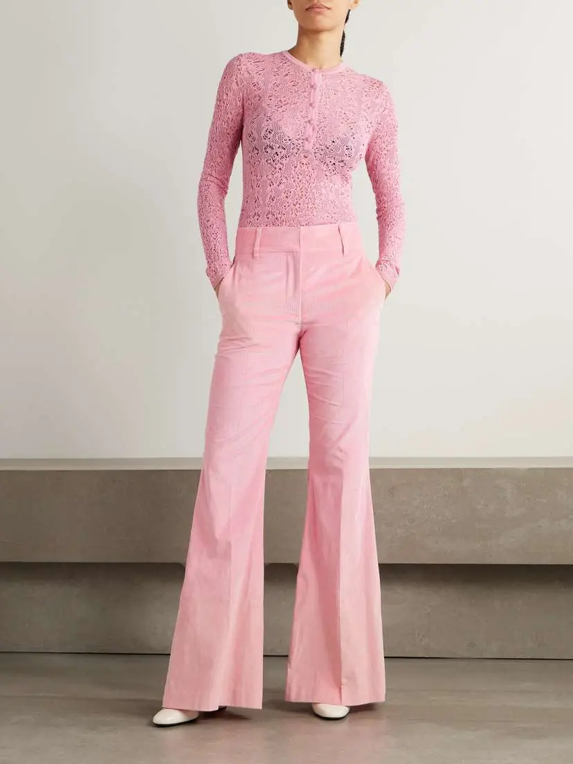 Gabriela Hearst Ithaca Crocheted Wool And Silk-blend Henley Top | Thumbnail 2