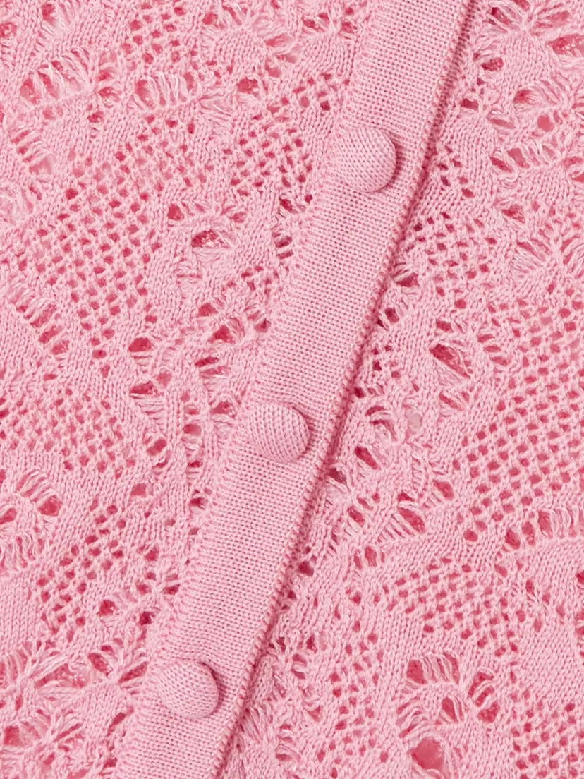 Gabriela Hearst Ithaca Crocheted Wool And Silk-blend Henley Top | Thumbnail 5