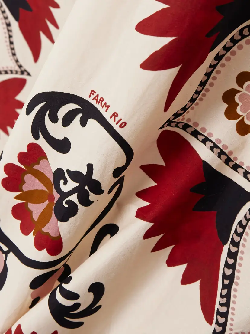 Farm Rio Cashew Mandala Floral-print Cotton-poplin Maxi Dress | Thumbnail 4