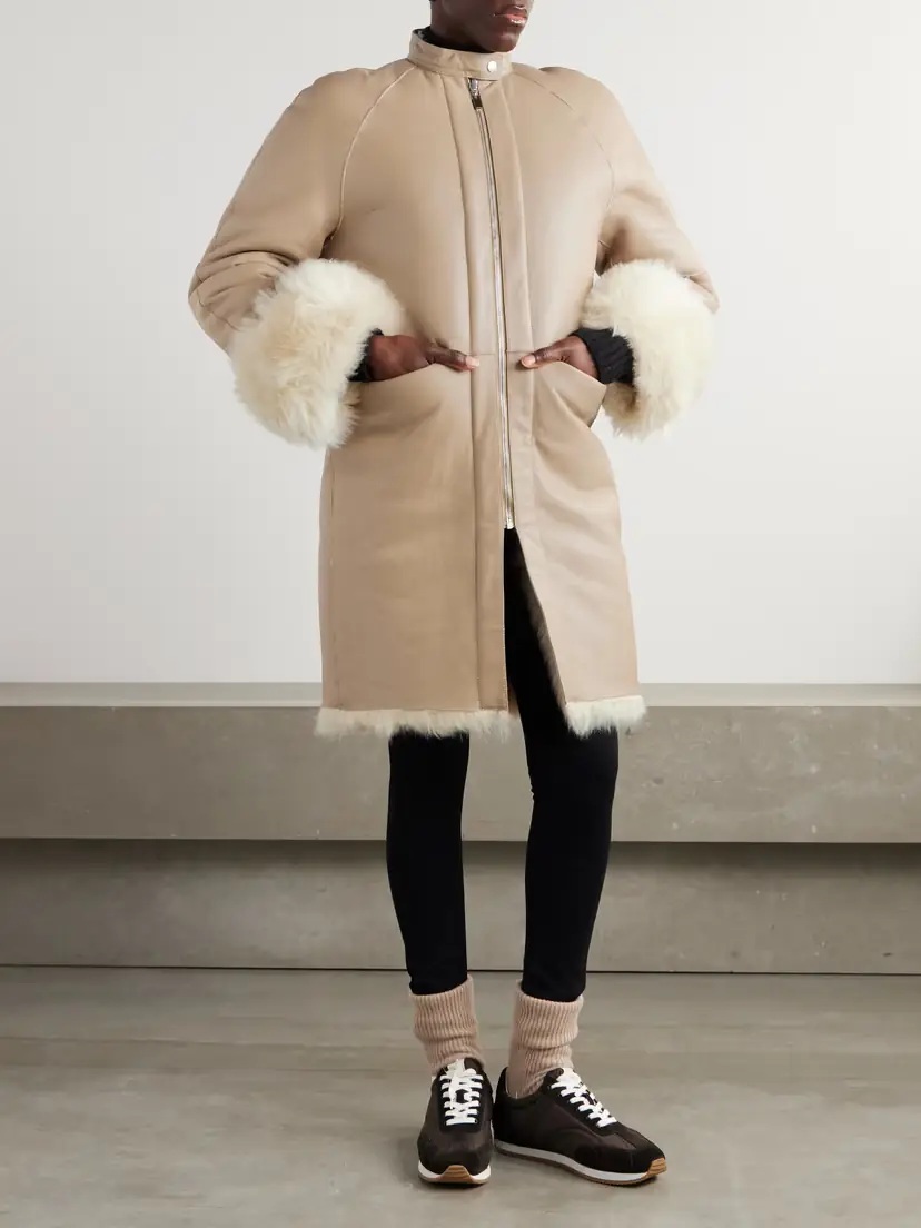 TOTEME Avalan Reversible Shearling Coat | Thumbnail 3 TOTEME Avalan Reversible Shearling Coat | Thumbnail 3
