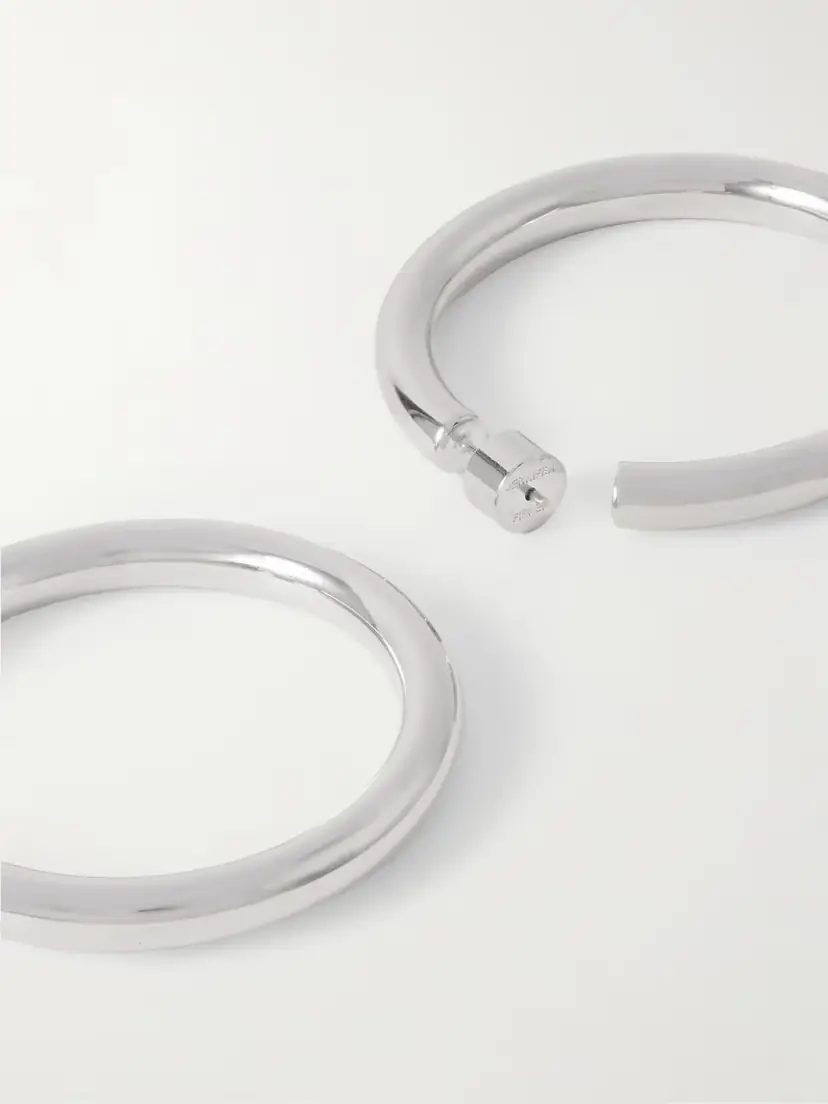 Jennifer Fisher Natasha Baby Silver-tone Hoop Earrings | Thumbnail 3