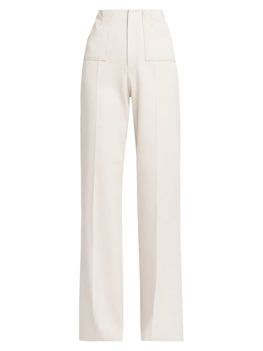 Philosophy di Lorenzo Serafini Women's Diagonal Canvas Trousers | Image 1 Philosophy di Lorenzo Serafini Women's Diagonal Canvas Trousers | Image 1