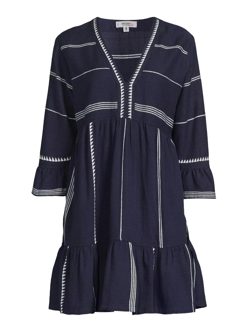 Lemlem Women's Hanna Bell-Sleeve Minidress