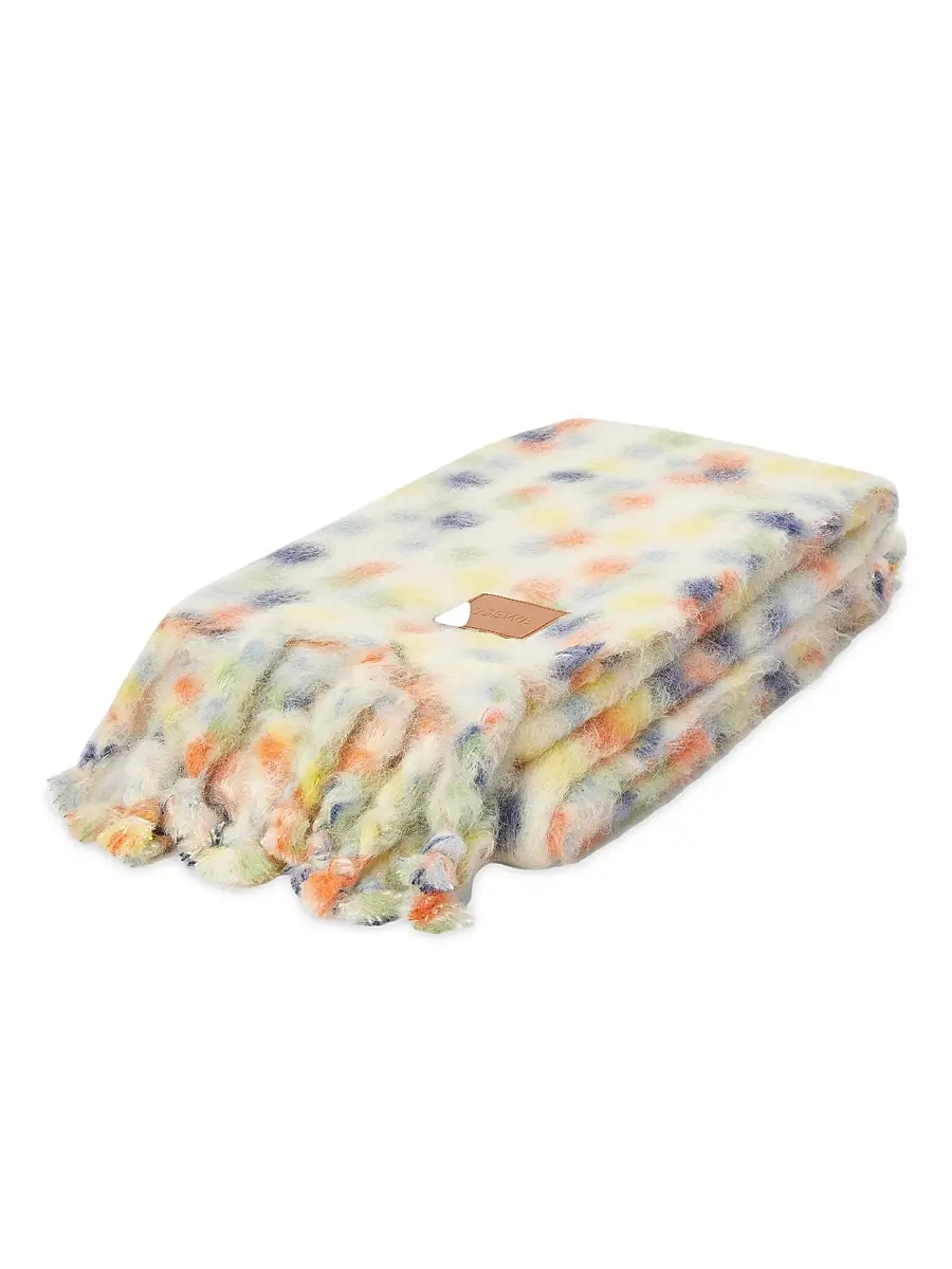 Loewe Dot Mohair-Wool Throw Blanket | Thumbnail 2 Loewe Dot Mohair-Wool Throw Blanket | Thumbnail 2