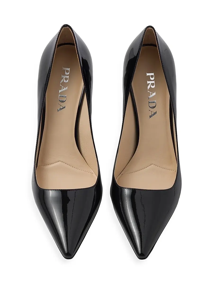 Prada Women's Patent Leather Pumps - Black | Thumbnail 3