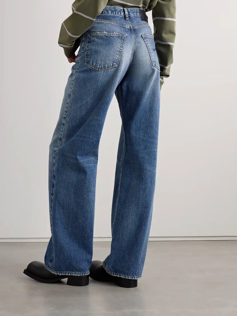 R13 D'arcy Distressed Mid-rise Wide-leg Jeans | Thumbnail 4