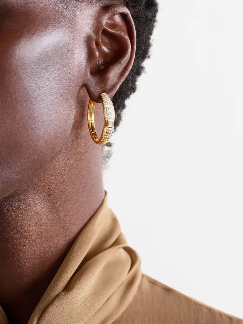 Almasika Adiré 18-karat Gold Diamond Hoop Earrings | Thumbnail 2 Almasika Adiré 18-karat Gold Diamond Hoop Earrings | Thumbnail 2