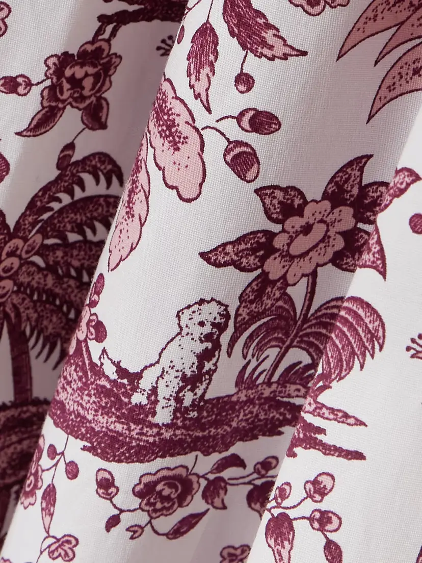 Staud Wells Pleated Printed Cotton-blend Poplin Midi Dress | Thumbnail 4