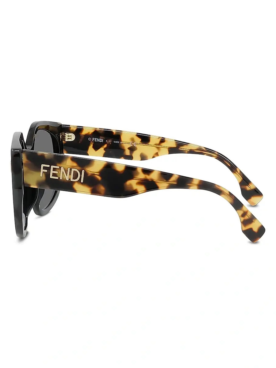 Fendi Women's 55MM Geometric Logo Sunglasses - Black | Thumbnail 4 Fendi Women's 55MM Geometric Logo Sunglasses - Black | Thumbnail 4