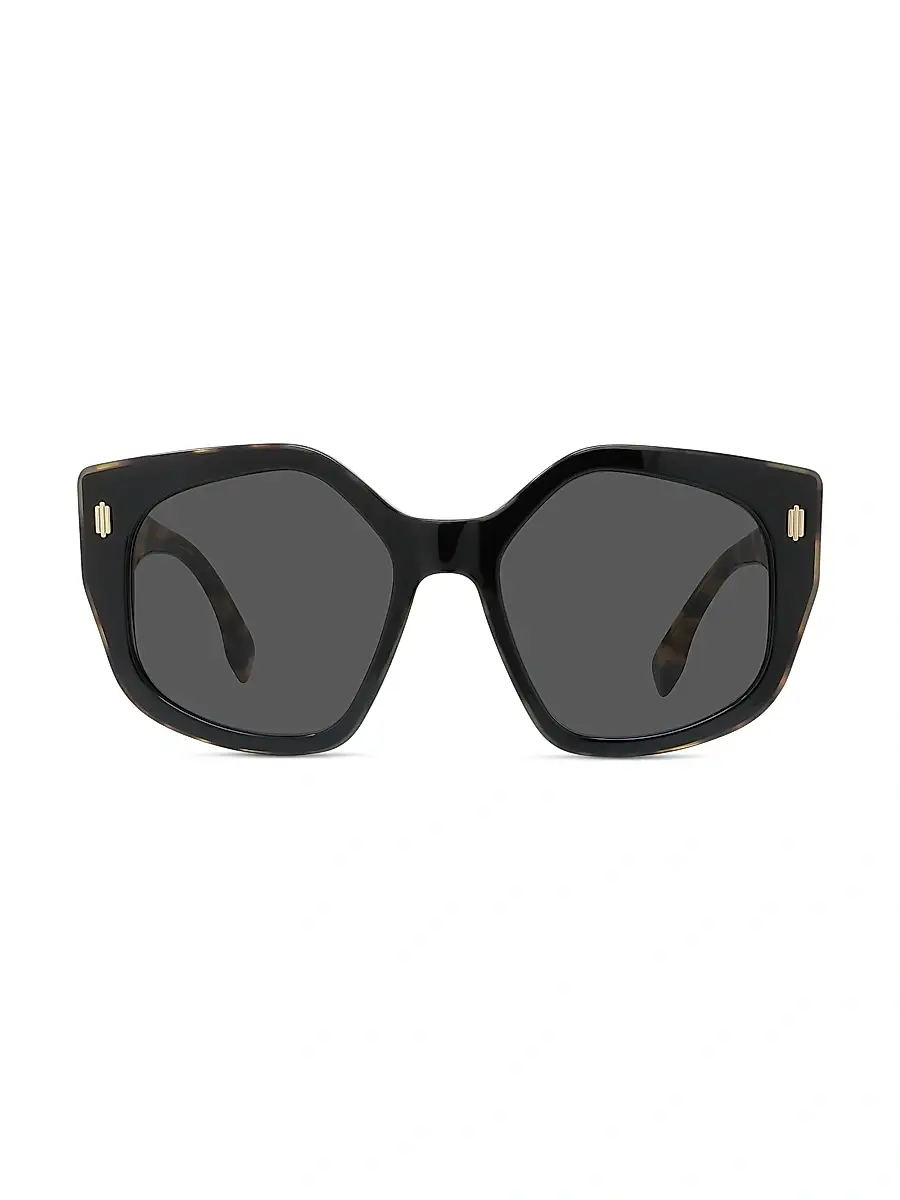 Fendi Women's 55MM Geometric Logo Sunglasses - Black | Image 1 Fendi Women's 55MM Geometric Logo Sunglasses - Black | Image 1