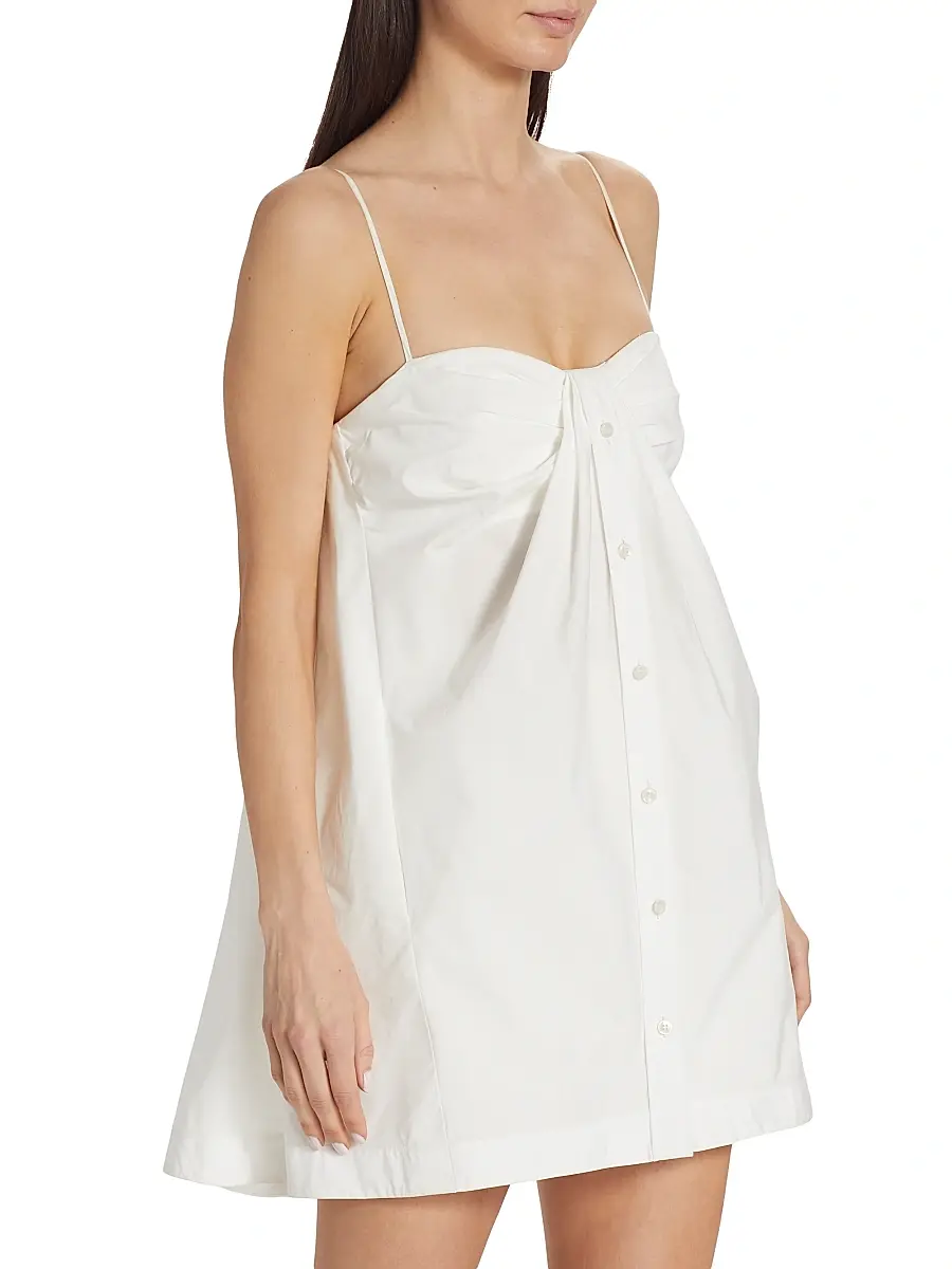Simkhai Women's Kendall Pleated Mini Shirtdress | Thumbnail 4