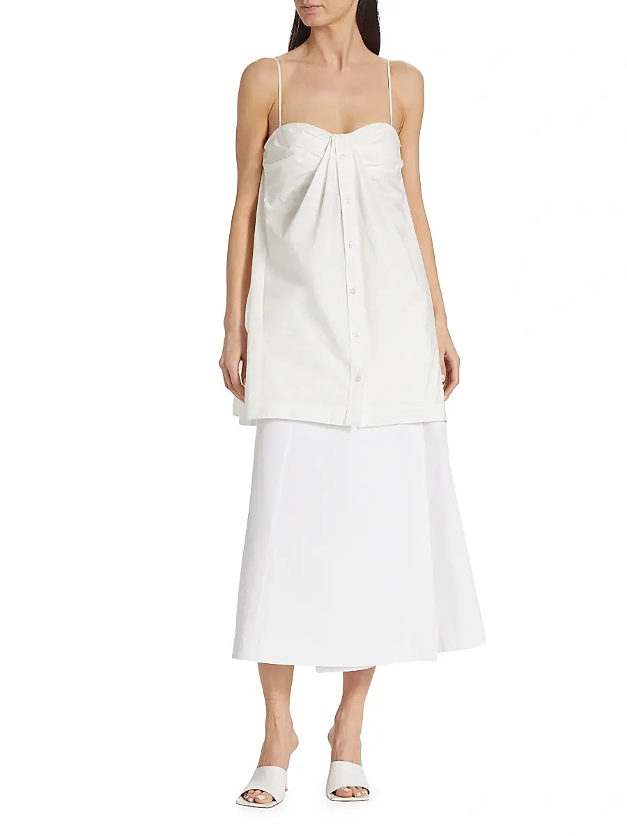 Simkhai Women's Kendall Pleated Mini Shirtdress | Thumbnail 6