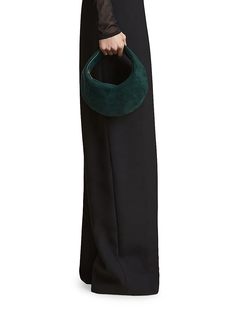 Khaite Women's Olivia Suede Top Handle Bag - English Green | Thumbnail 2 Khaite Women's Olivia Suede Top Handle Bag - English Green | Thumbnail 2