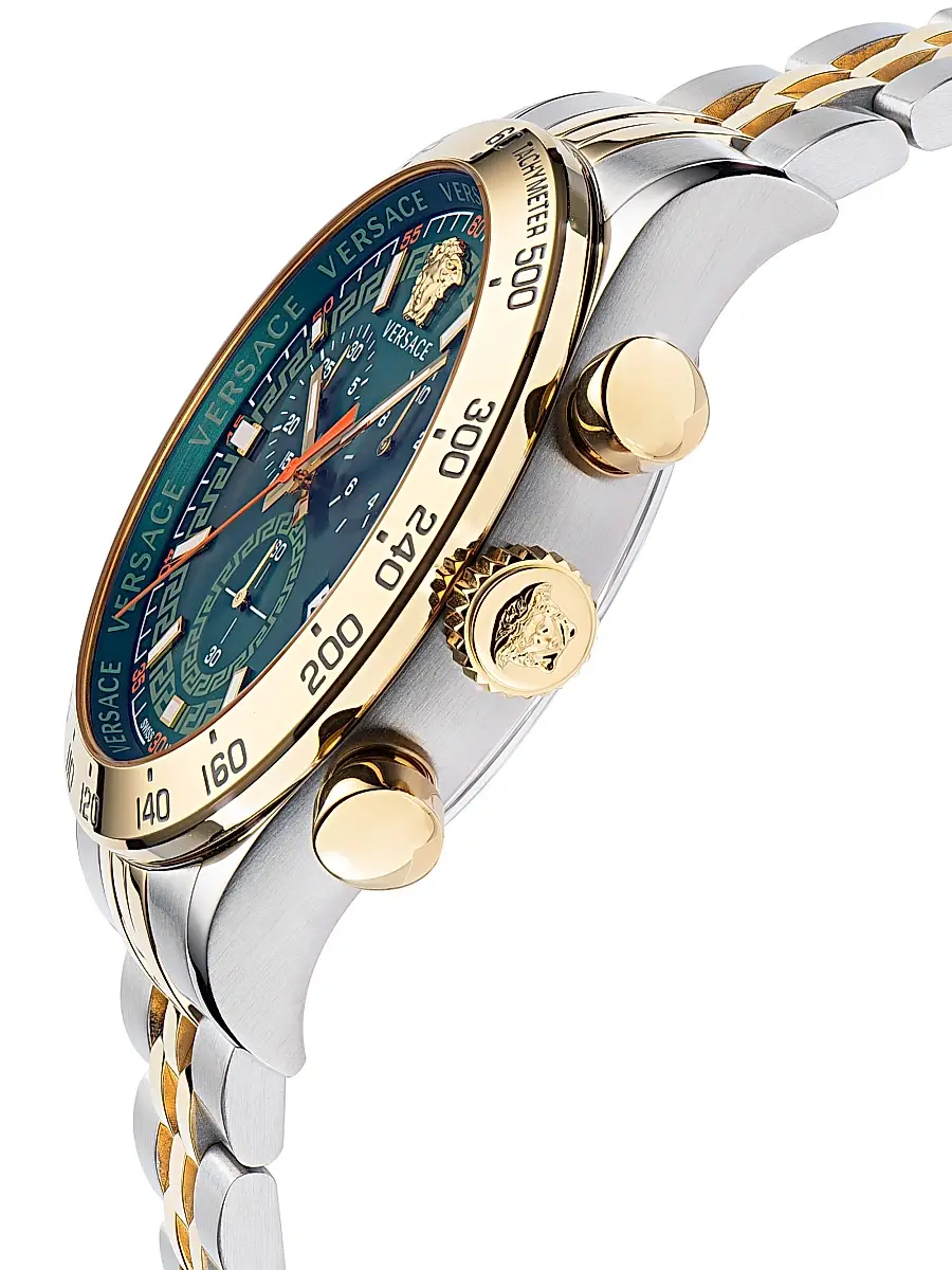 Versace Men's Two-Tone Stainless Steel Bracelet Watch - Ip Yellow Gold Stainless Steel | Thumbnail 2 Versace Men's Two-Tone Stainless Steel Bracelet Watch - Ip Yellow Gold Stainless Steel | Thumbnail 2