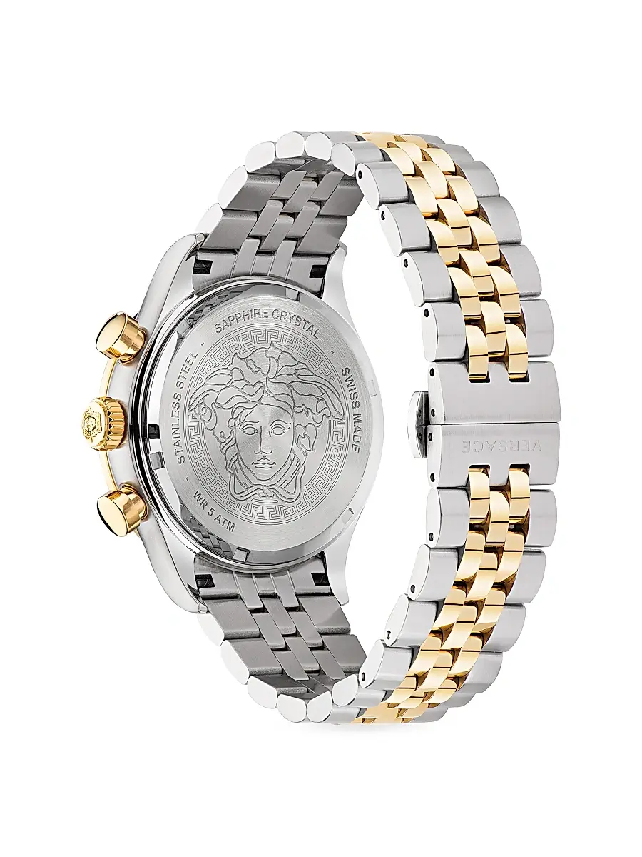 Versace Men's Two-Tone Stainless Steel Bracelet Watch - Ip Yellow Gold Stainless Steel | Thumbnail 3 Versace Men's Two-Tone Stainless Steel Bracelet Watch - Ip Yellow Gold Stainless Steel | Thumbnail 3
