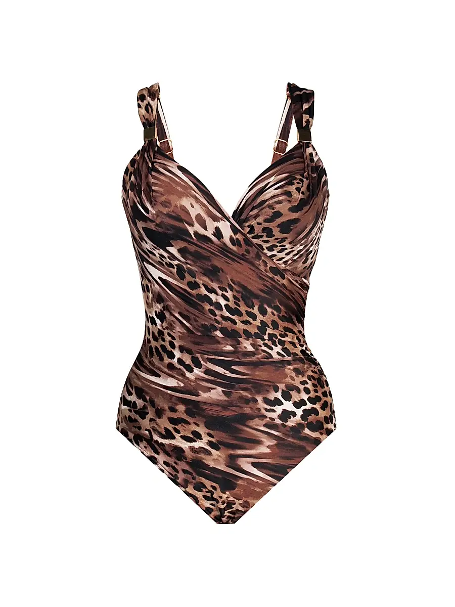 Women's Ocicat Siren One-Piece Swimsuit - Black Multi