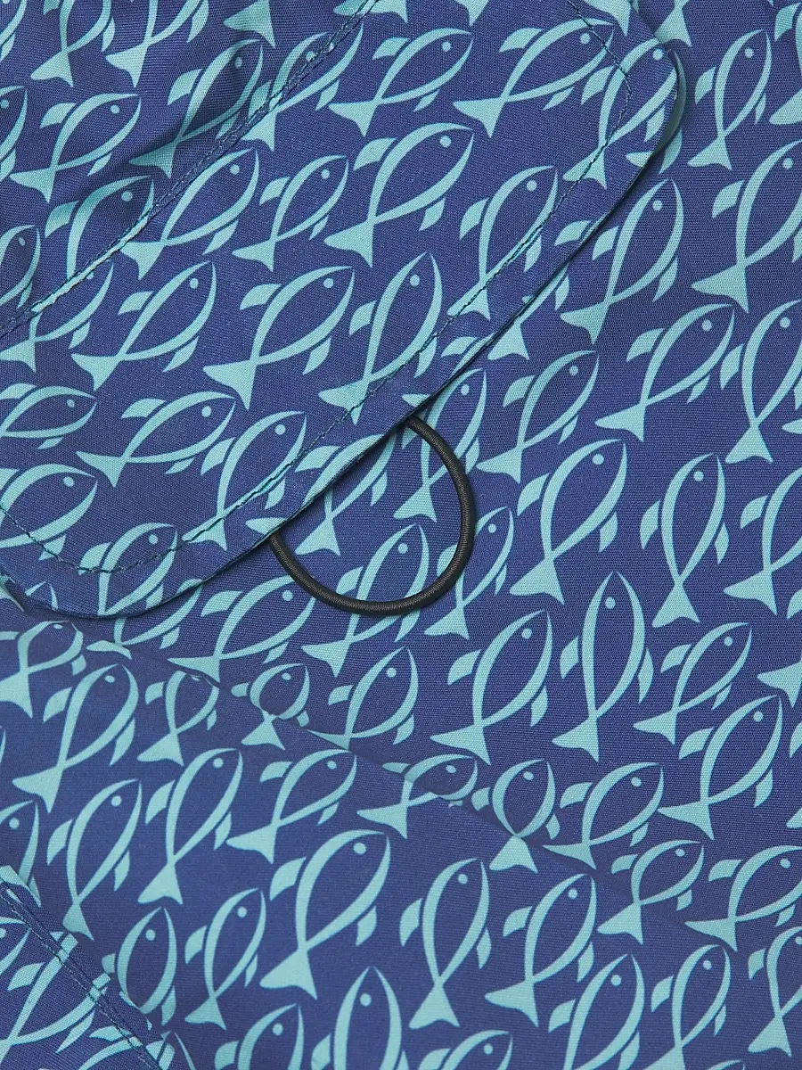 Saks Fifth Avenue Men's COLLECTION Fish Swim Trunks - Navy True Blue | Thumbnail 6 Saks Fifth Avenue Men's COLLECTION Fish Swim Trunks - Navy True Blue | Thumbnail 6