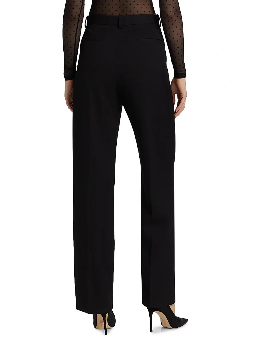 WARDROBE.NYC Women's Wool Straight-Leg Trousers - Black | Thumbnail 5 WARDROBE.NYC Women's Wool Straight-Leg Trousers - Black | Thumbnail 5