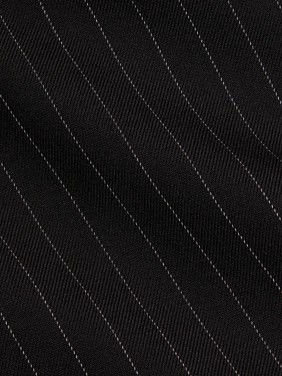 WARDROBE.NYC Women's Contour Wool Midi-Skirt - Black Pin Stripe | Thumbnail 7