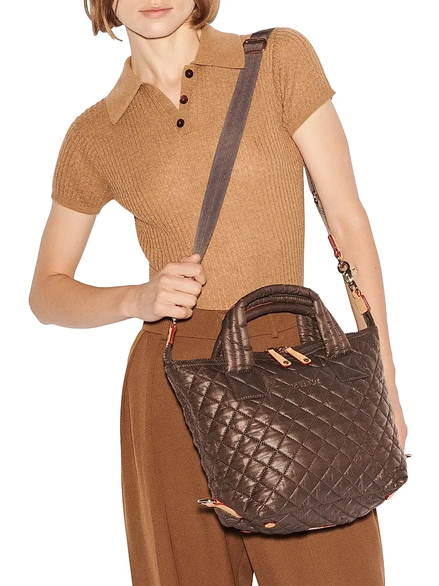 MZ Wallace Women's Sutton Deluxe Nylon Handbag - Walnut | Thumbnail 3 MZ Wallace Women's Sutton Deluxe Nylon Handbag - Walnut | Thumbnail 3