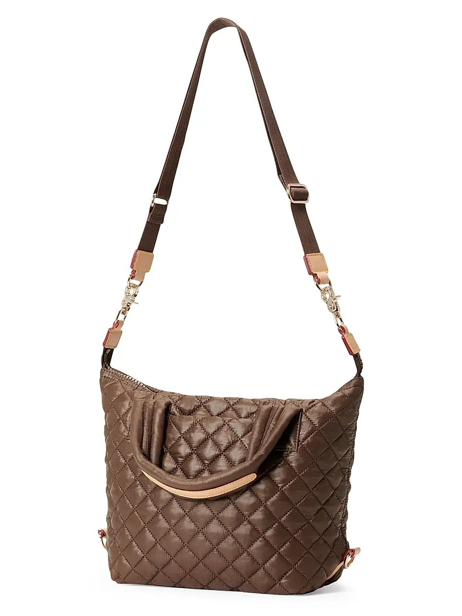 MZ Wallace Women's Sutton Deluxe Nylon Handbag - Walnut | Thumbnail 5 MZ Wallace Women's Sutton Deluxe Nylon Handbag - Walnut | Thumbnail 5