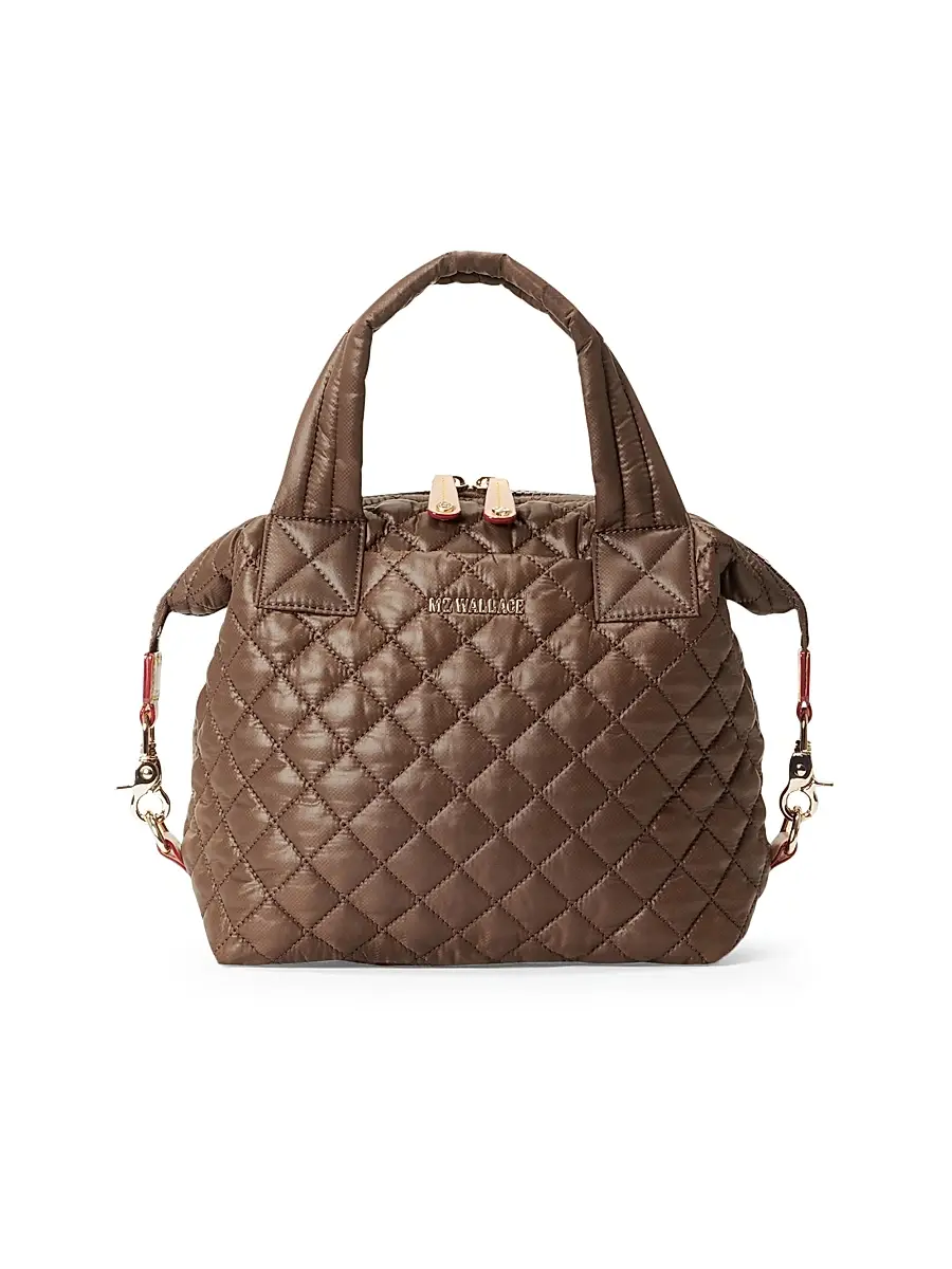 MZ Wallace Women's Sutton Deluxe Nylon Handbag - Walnut | Thumbnail 1 MZ Wallace Women's Sutton Deluxe Nylon Handbag - Walnut | Thumbnail 1