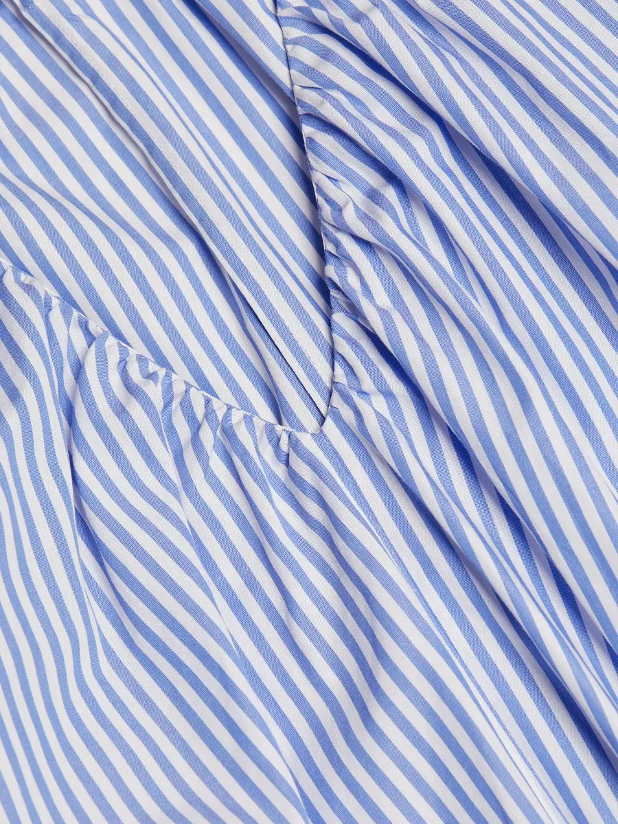 Mara Hoffman Women's Alora Cotton Puff-Sleeve Midi-Dress - Blue White | Thumbnail 7