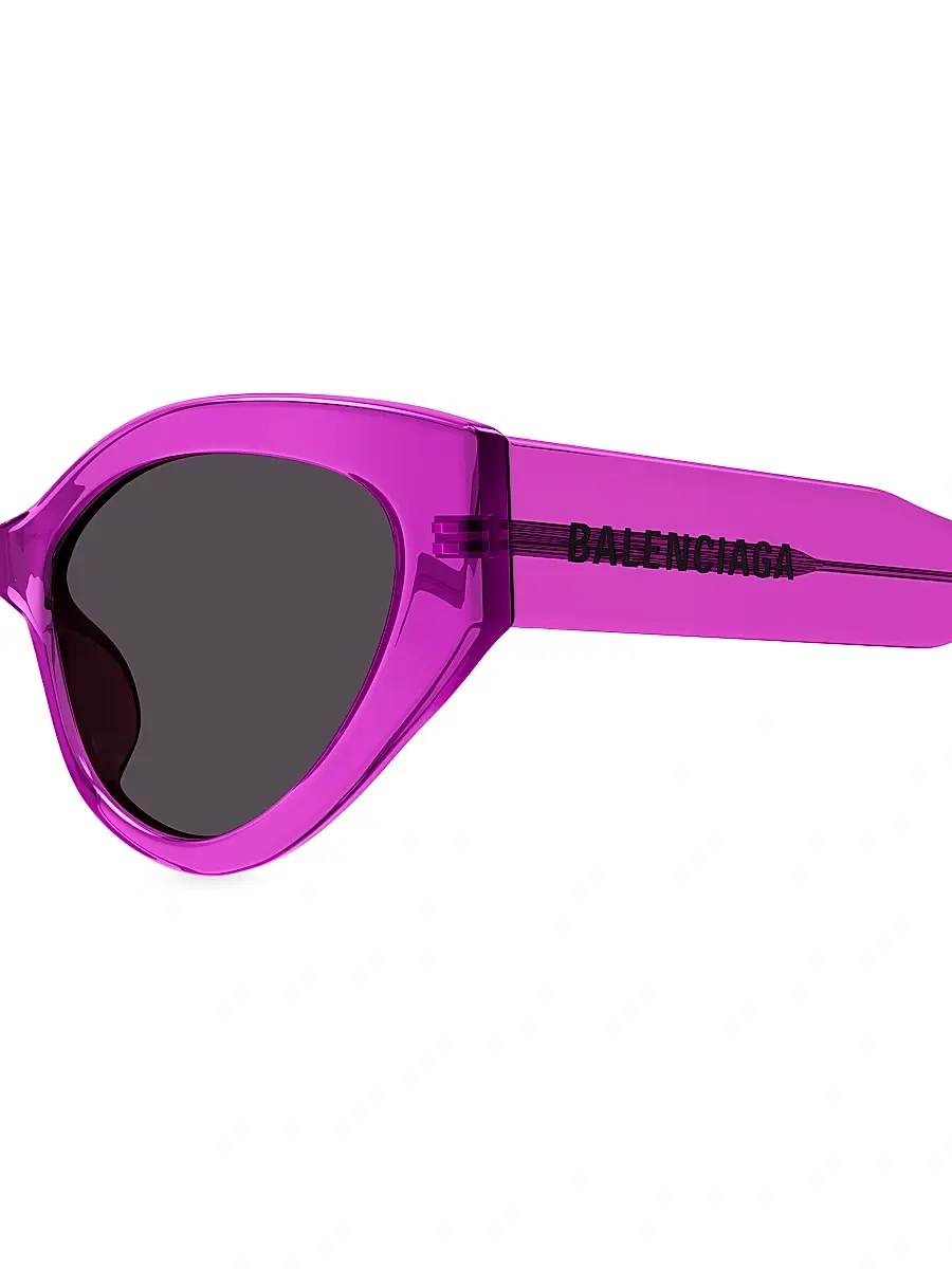 Balenciaga Women's Flat 57MM Cat-Eye Sunglasses - Fuchsia | Thumbnail 3 Balenciaga Women's Flat 57MM Cat-Eye Sunglasses - Fuchsia | Thumbnail 3