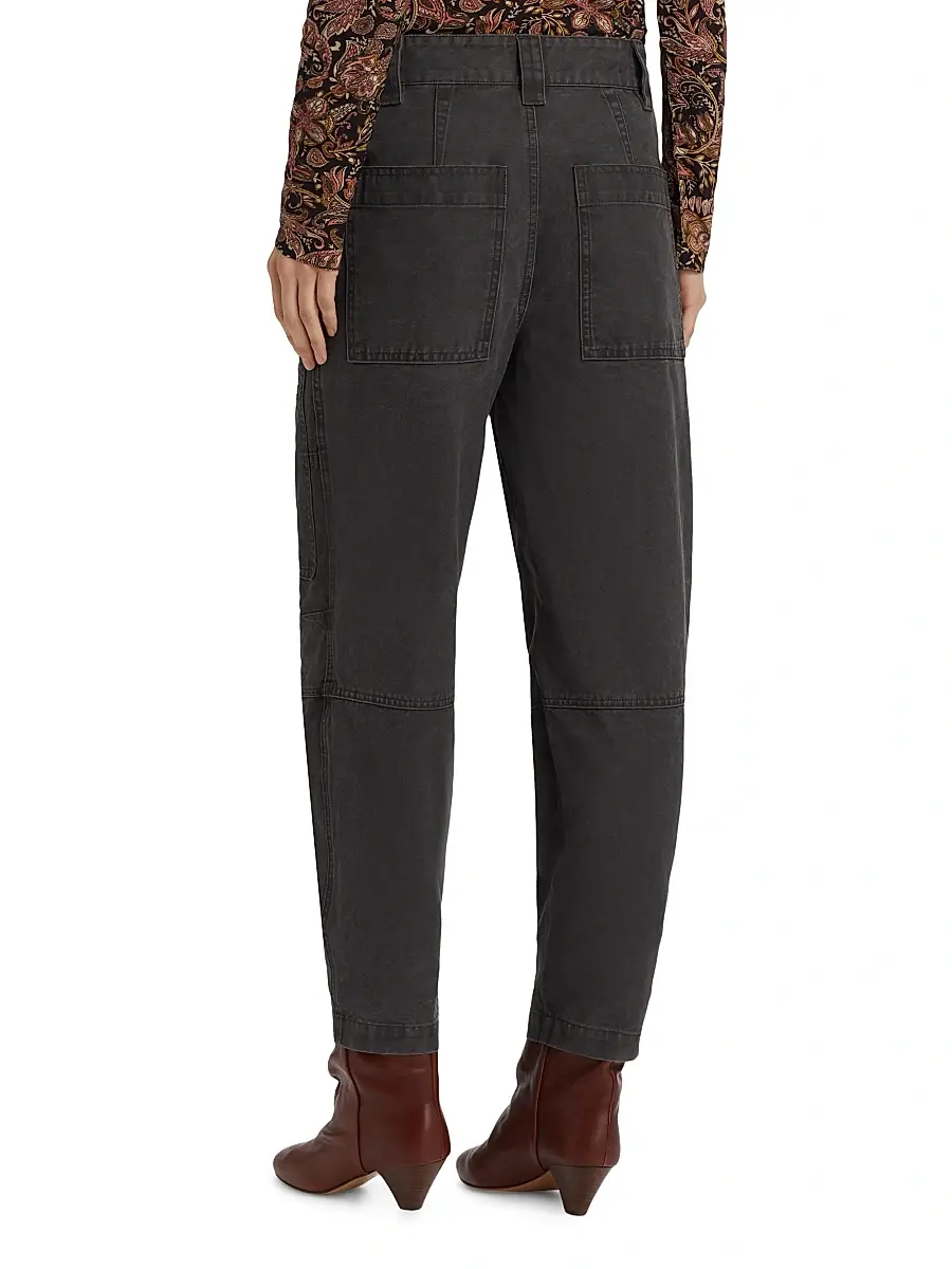 Isabel Marant Étoile Women's Kelyane High-Rise Pants - Faded Black | Thumbnail 5 Isabel Marant Étoile Women's Kelyane High-Rise Pants - Faded Black | Thumbnail 5