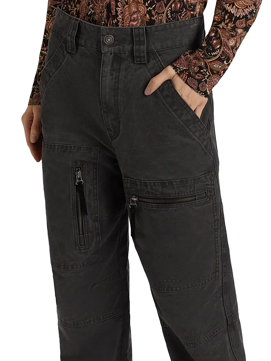 Isabel Marant Étoile Women's Kelyane High-Rise Pants - Faded Black | Thumbnail 6 Isabel Marant Étoile Women's Kelyane High-Rise Pants - Faded Black | Thumbnail 6
