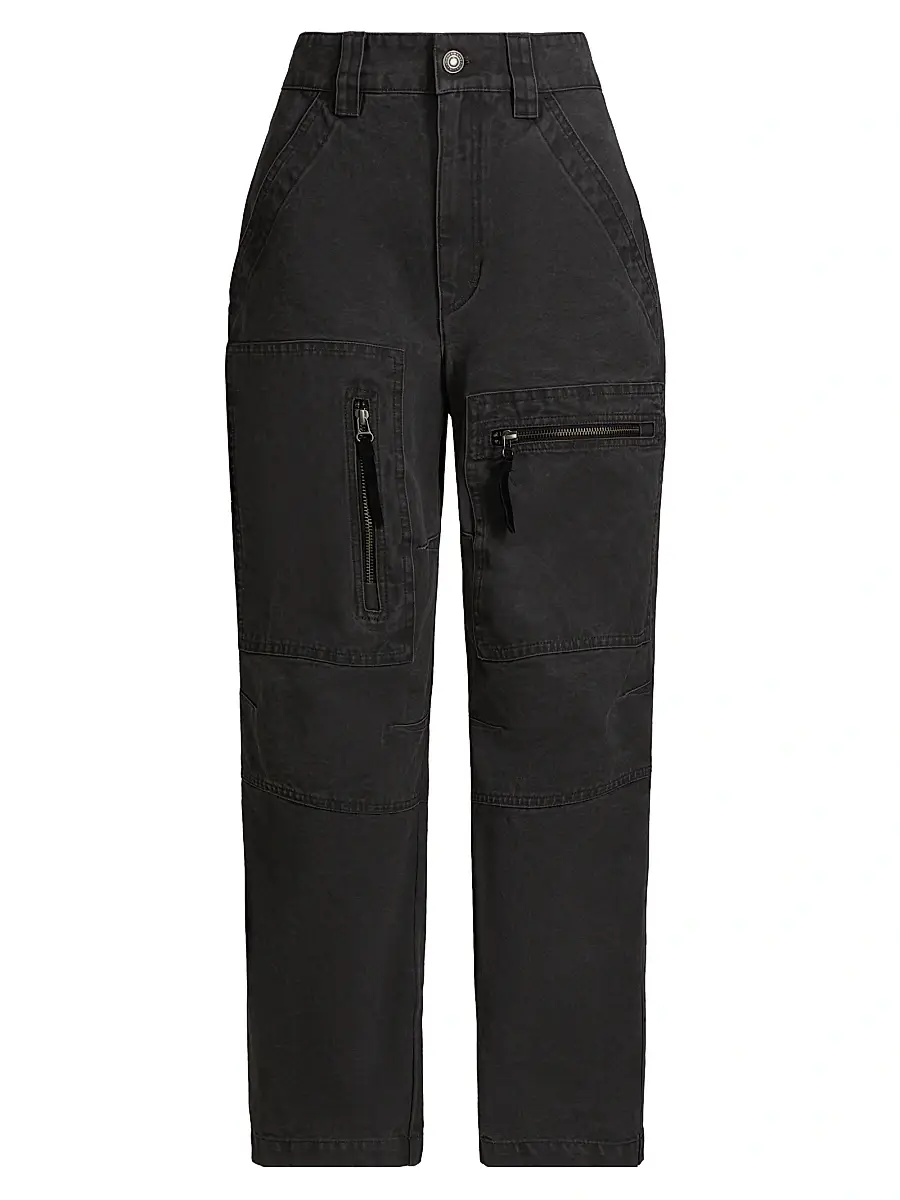Isabel Marant Étoile Women's Kelyane High-Rise Pants - Faded Black | Thumbnail 1 Isabel Marant Étoile Women's Kelyane High-Rise Pants - Faded Black | Thumbnail 1